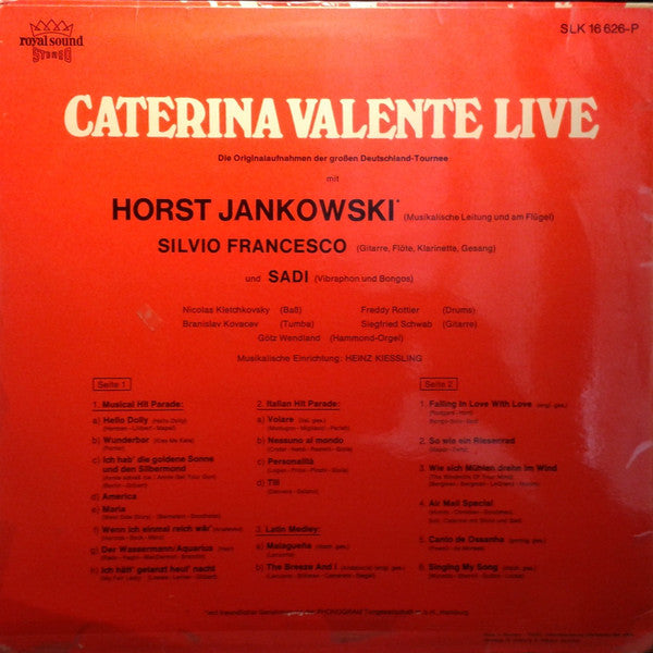 Caterina Valente : Caterina Valente Live (LP, Album)