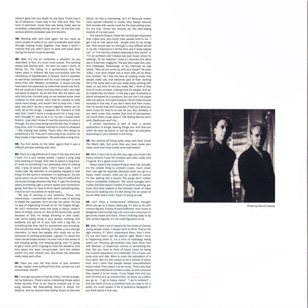 Brian Eno / John Cale : Wrong Way Up (LP, Album, RE, 30t)