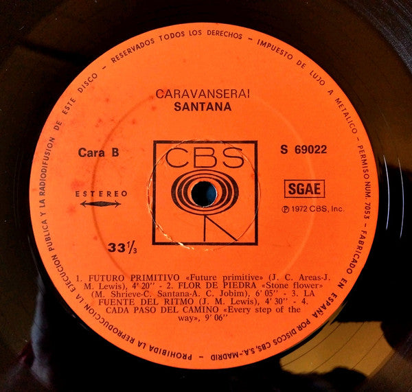 Santana : Caravanserai (LP, Album, RE, Gat)