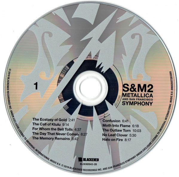 Metallica And The San Francisco Symphony Orchestra : S&M2 (2xCD, Album + Blu-ray, DTS + Ltd, Dig)