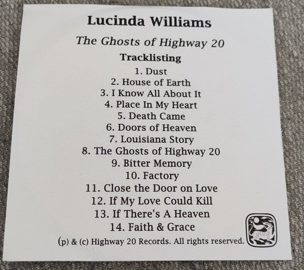 Lucinda Williams : The Ghosts Of Highway 20 (2xCDr, Album, Promo)