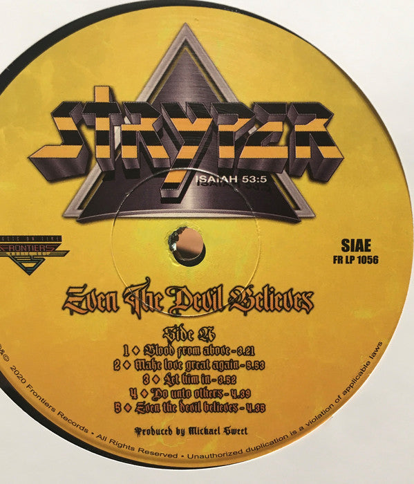 Stryper : Even The Devil Believes (LP, Album, Gat)