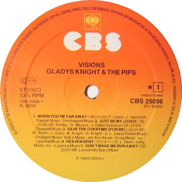 Gladys Knight And The Pips : Visions (LP, Album)