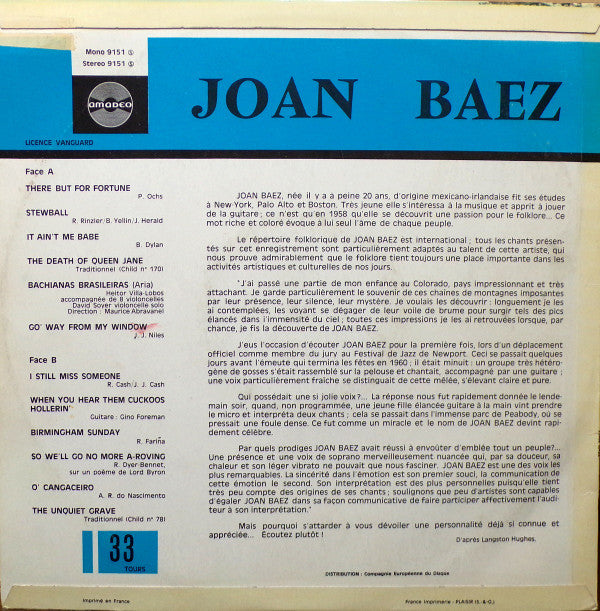 Joan Baez : Joan Baez (LP, Album)