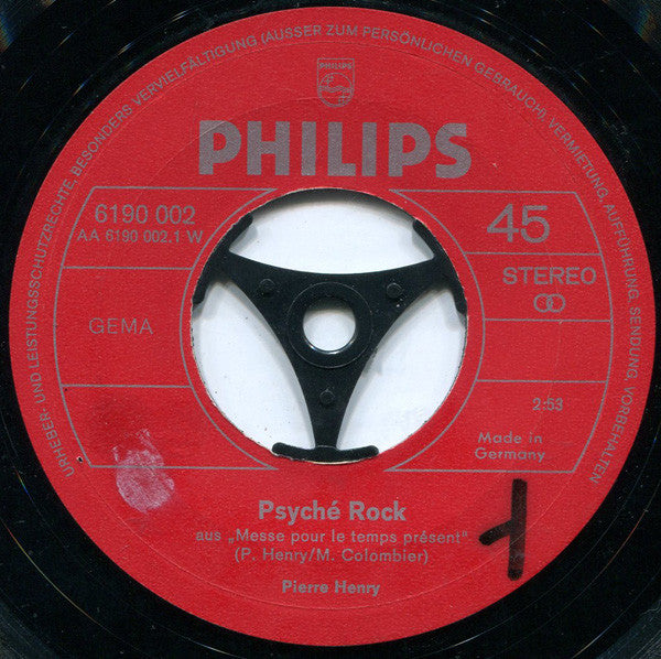 Pierre Henry : Psyché Rock (7", Single)