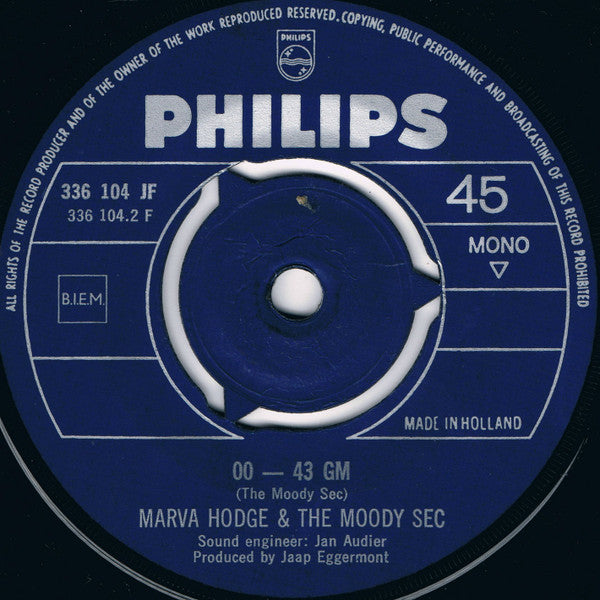 Marva Hodge & The Moody Sec : Let The Sun Shine In / 00-43-GM (7", Single, Mono)