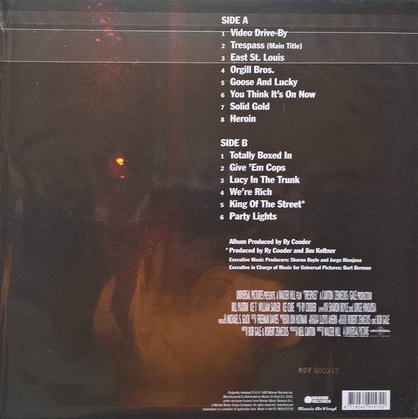 Ry Cooder : Trespass (Original Motion Picture Score)  (LP, Album, Ltd, on )