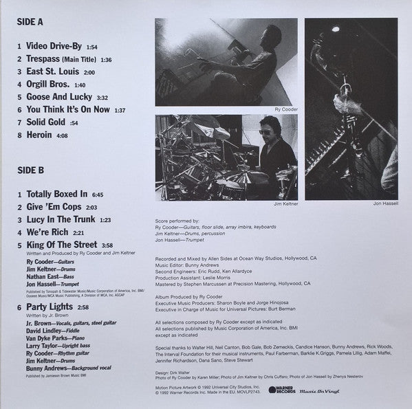 Ry Cooder : Trespass (Original Motion Picture Score)  (LP, Album, Ltd, on )