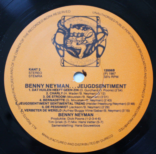 Benny Neyman : Jeugdsentiment (LP, Comp)