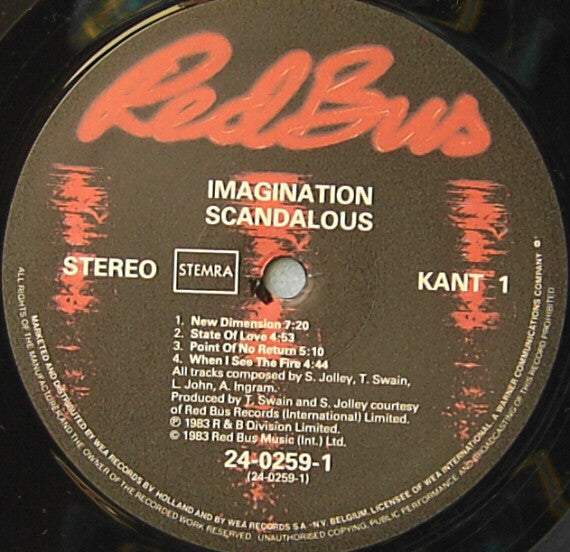 Imagination : Scandalous (LP, Album, Gat)