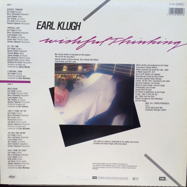 Earl Klugh : Wishful Thinking (LP, Album)