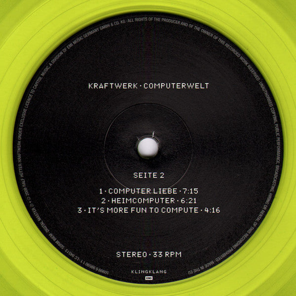 Kraftwerk : Computerwelt (LP, Album, Ltd, RE, RM, RP, Yel)