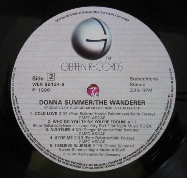 Donna Summer : The Wanderer (LP, Album)