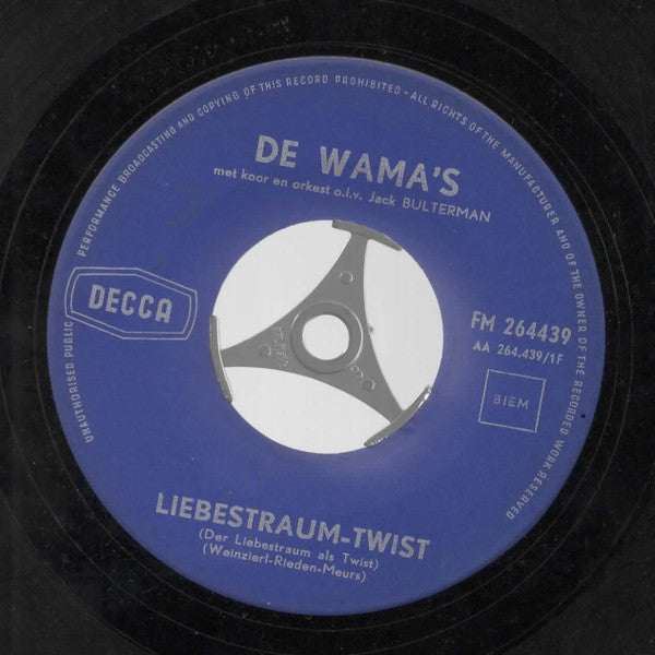 De Wama's Met Koor En Orkest o.l.v. Jack Bulterman : Liebestraum-Twist / Doe De Kat Van De Kanapee (7", Single)