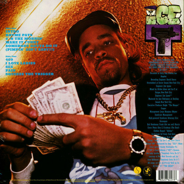Ice-T : Rhyme Pays (LP, Album, RE, RP, Yel)