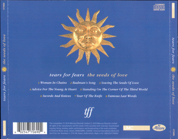 Tears For Fears : The Seeds Of Love (CD, Album, RE, RM)