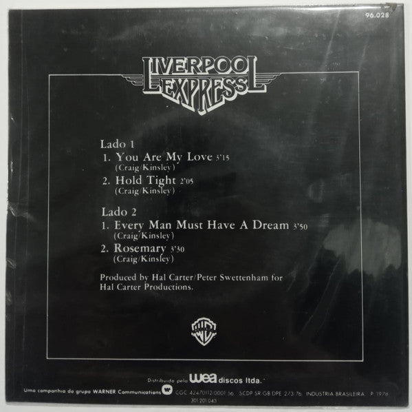 Liverpool Express : You Are My Love / Hold Tight / Every Man Must Have A Dream / Rosemary (7", EP)