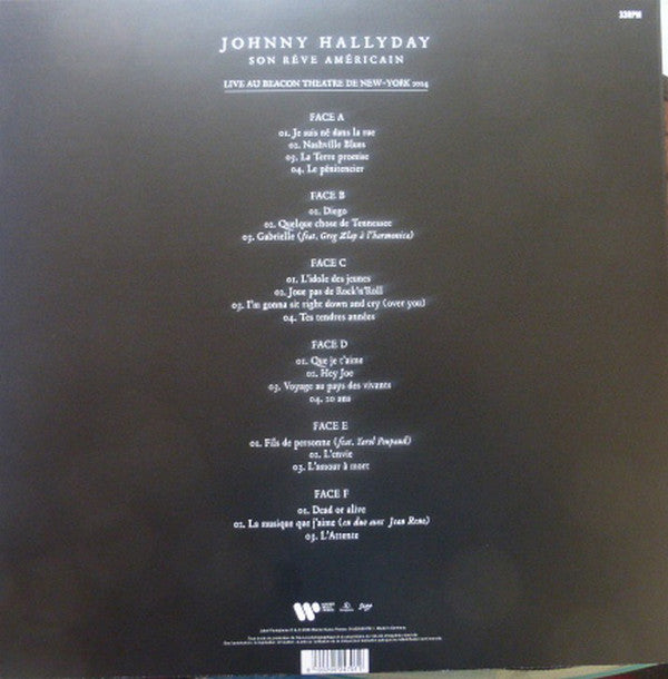Johnny Hallyday : Son Rêve Américain (Album Live Au Beacon Theatre De New-York 2014) (3xLP, Album)