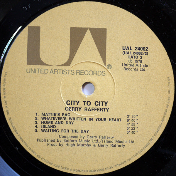 Gerry Rafferty : City To City (LP, Album)