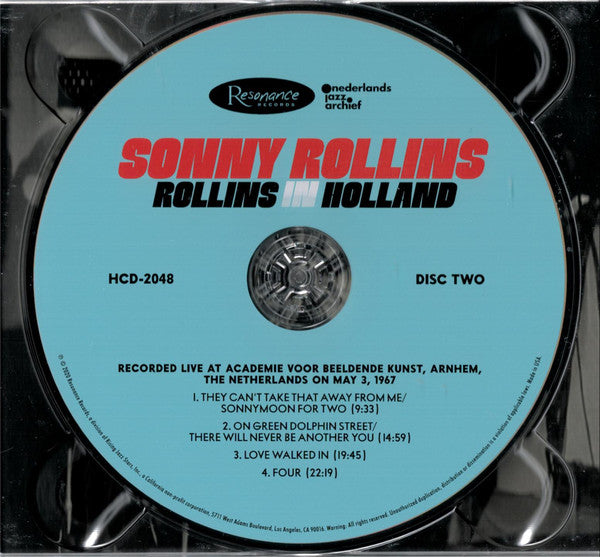Sonny Rollins : Rollins In Holland (2xCD, Album)