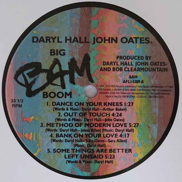 Daryl Hall & John Oates : Big Bam Boom (LP, Album, RE, Gat)