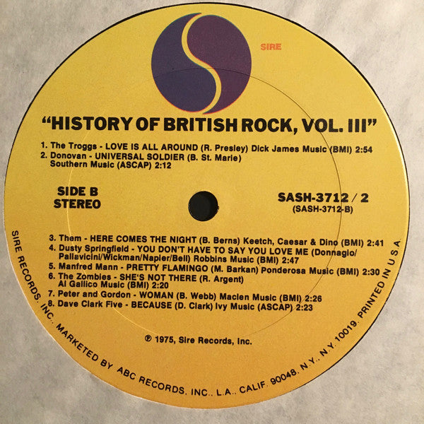 Various : History Of British Rock, Volume Three (2xLP, Comp, Gat)
