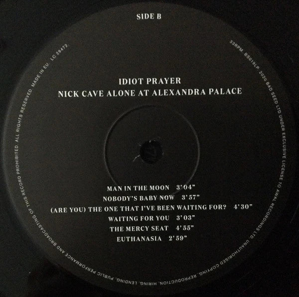 Nick Cave - Idiot Prayer (Nick Cave Alone At Alexandra Palace) (LP) - Discords.nl