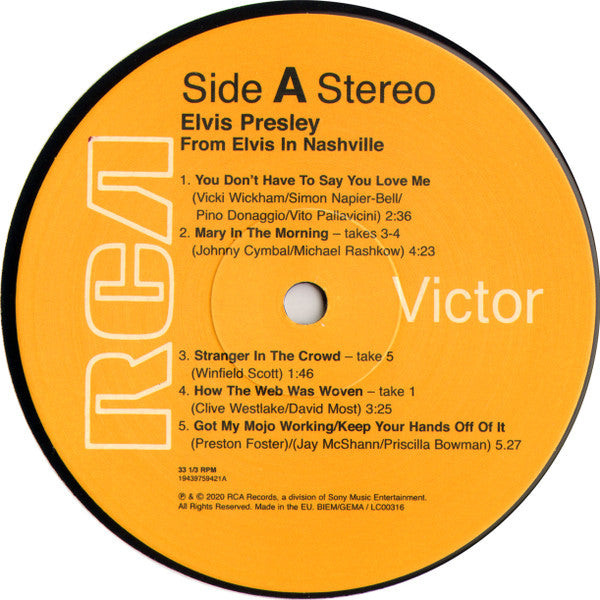Elvis Presley - Elvis Presley - From Elvis In Nashville  (LP) - Discords.nl