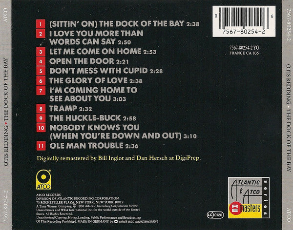 Otis Redding : The Dock Of The Bay (CD, Album, RE, RM)