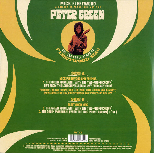 Mick Fleetwood & Friends : The Green Manalishi (With The Two-Prong Crown) (12", EP, Ltd, Gre)