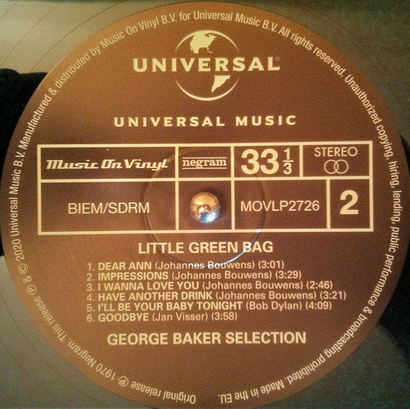 George Baker Selection : Little Green Bag (LP, Album, Ltd, Num, RE, Gre)