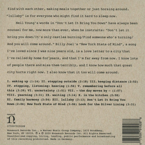 Brad Mehldau : Suite: April 2020 (CD, Album)