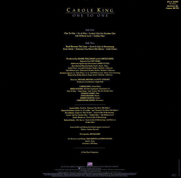 Carole King : One To One (LP, Album)