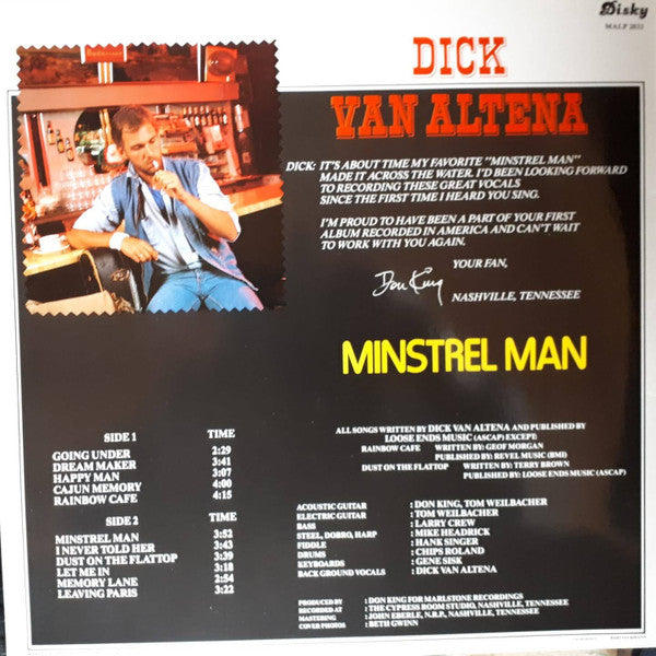 Dick van Altena : Minstrel Man (LP, Album)