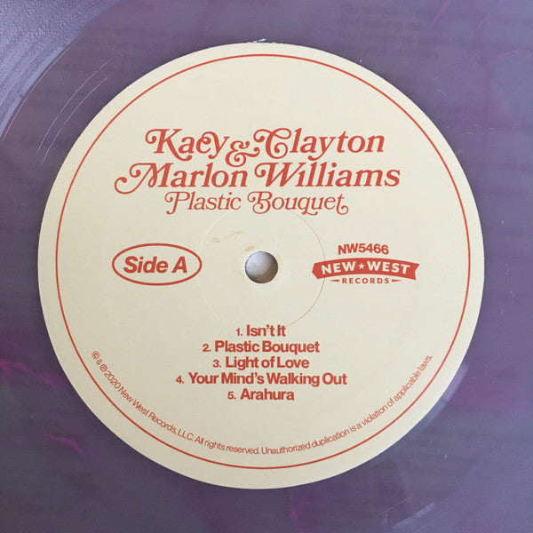 Kacy & Clayton And Marlon Williams (6) : Plastic Bouquet (LP, Album, Ltd, Sea)