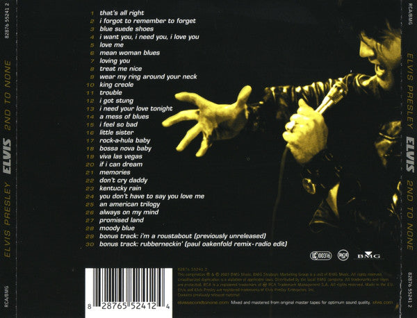 Elvis Presley : Elvis 2nd To None (CD, Comp)