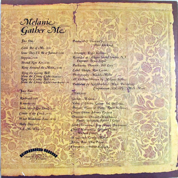 Melanie (2) : Gather Me (LP, Album, Phi)