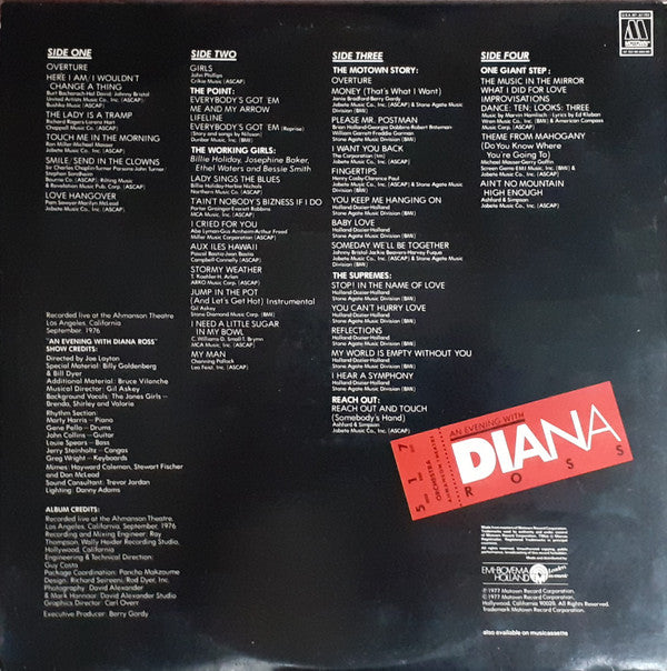 Diana Ross : An Evening With Diana Ross (2xLP, Album, Gat)