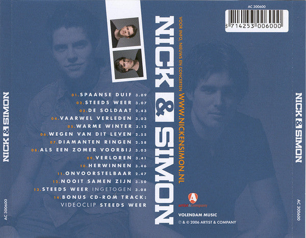 Nick & Simon : Nick & Simon (CD, Album, Enh)