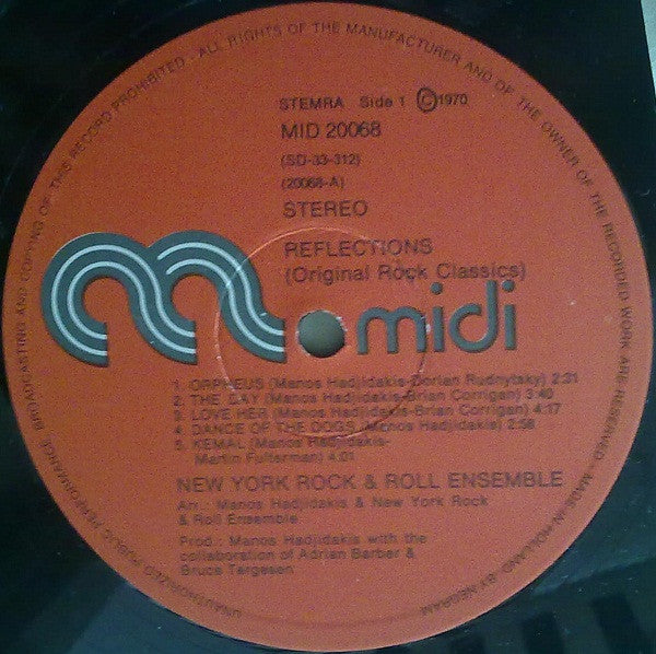 New York Rock & Roll Ensemble* : Reflections (LP, Album, RE)