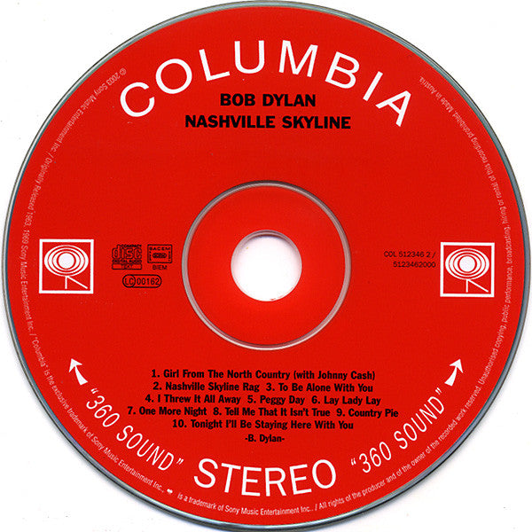 Bob Dylan : Nashville Skyline (CD, Album, RE, RM)