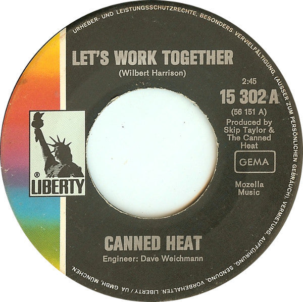 Canned Heat : Let's Work Together / I'm Her Man (7", Single)