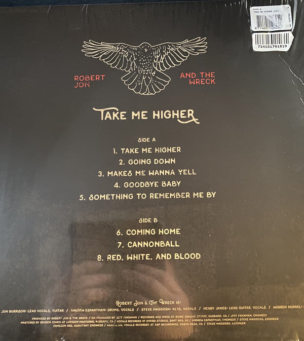 Robert Jon & The Wreck : Take Me Higher (LP, Album, RP)