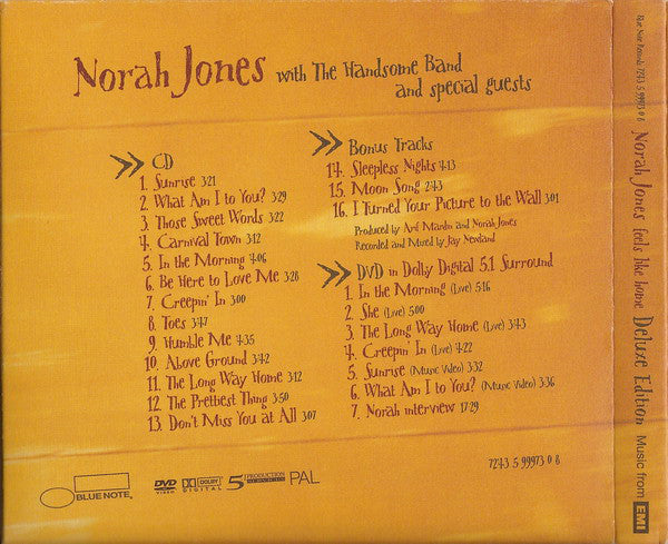 Norah Jones : Feels Like Home (CD, Album, Copy Prot., RE + DVD-V, PAL + Dlx)