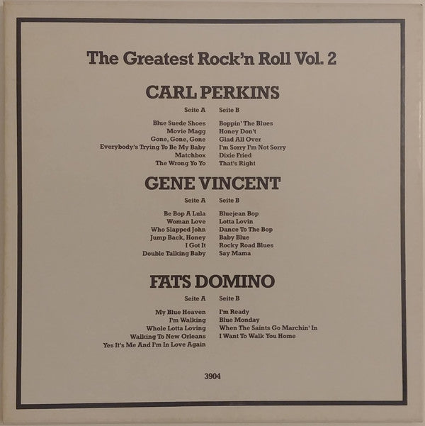 Carl Perkins / Gene Vincent / Fats Domino : The Greatest Rock’n Roll Hits Vol. 2 (Star Box 3LP - Set) (LP, Comp + LP, Comp + LP, Comp + Box)