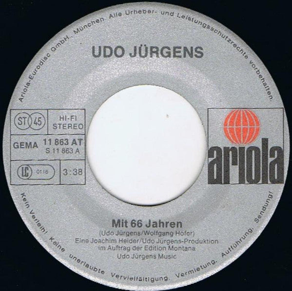 Udo Jürgens : Mit 66 Jahren (7", Single)