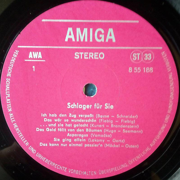 Various : Schlager Für Sie (LP, Comp)