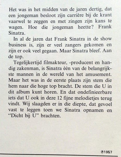 Frank Sinatra : Close To You (LP, Album, Mono, RE)