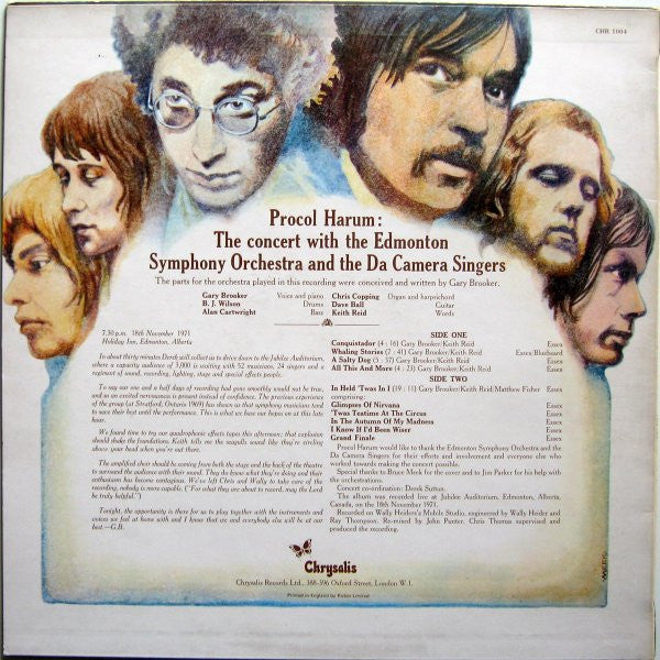 Procol Harum : Live - In Concert With The Edmonton Symphony Orchestra (LP, Album)