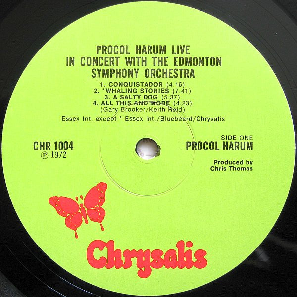 Procol Harum : Live - In Concert With The Edmonton Symphony Orchestra (LP, Album)